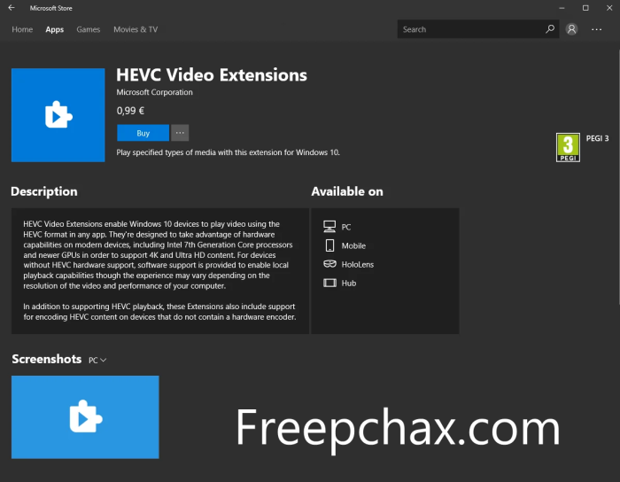 HEVC video extension Keygen